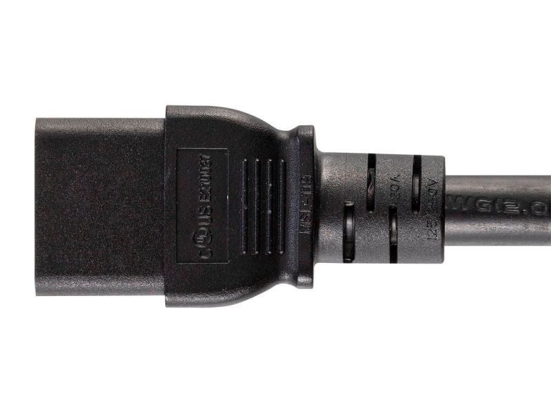 Monoprice Heavy Duty Power Cord - Locking Nema L6-20P To Iec 60320 C19, 12Awg, 20A/2500W, Sjt, 250V, Black, 10Ft