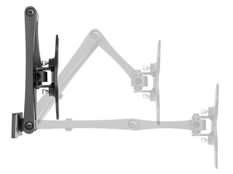 Monoprice Commercial Full Motion Tv Wall Mount Bracket Extra Long Extension Range To 13" For 13" To 27" Tvs Up To 33Lbs, Max Vesa 100X100, Ul Certified