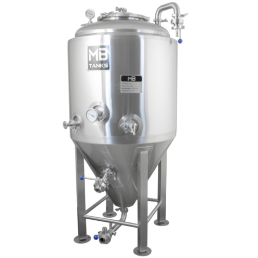 Mb® 2 Bbl Conical Unitank Fermenter | Jacketed | T.C. Sanitary Ports | All Fittings Included | Carbonation Stone | Passivated Ready To Use | American Engineered | Ships From Usa