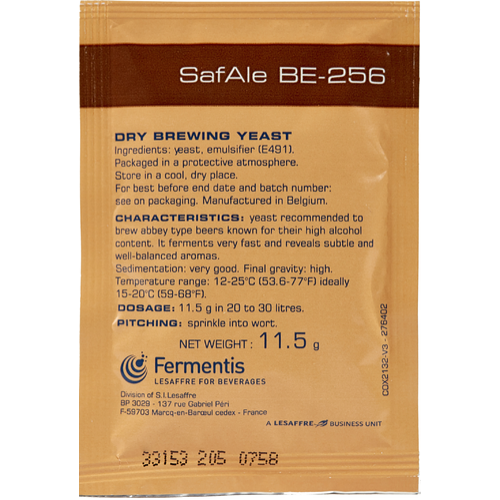 Fermentis Safale Be-256 Belgian Ale Dry Beer Yeast