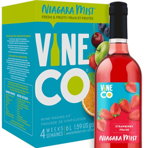 Strawberry Wine Making Kit - Vineco Niagara Mist™
