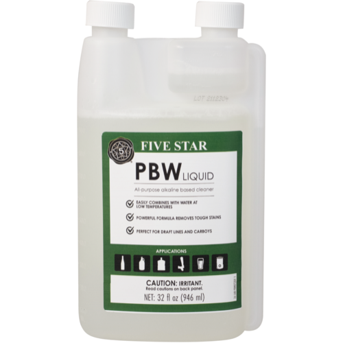 Five Star | Liquid Pbw Cleaner | Non-Hazardous | Alkaline Brewery Cleaner | Environmentally Friendly