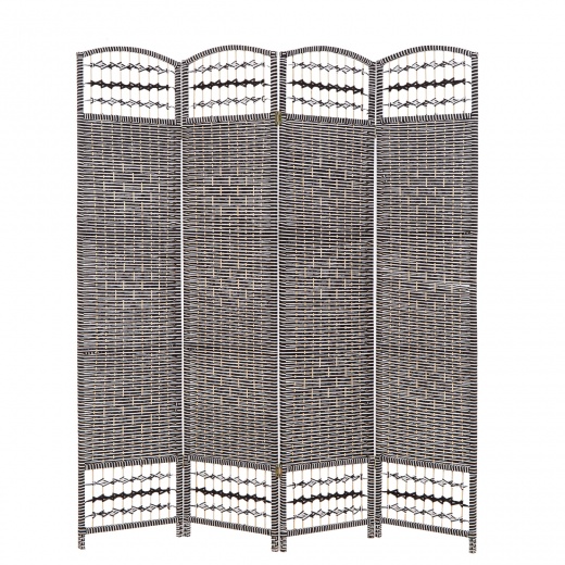Elegant Bamboo 4-Panel Room Divider for Home Decor