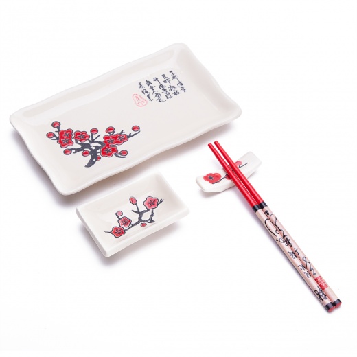 Orient Inspired 4-Piece Sushi Dinner Set