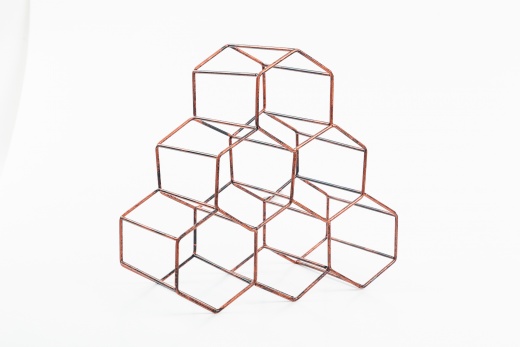Copper Finish Wine Rack - Store 6 Wine Bottles in Style