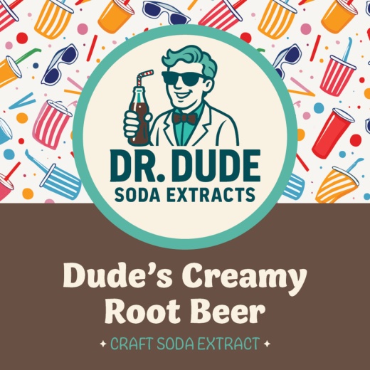 Dr. Dude Soda Extracts | Dude's Creamy Root Beer | 4 Oz