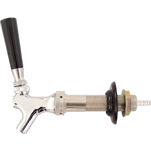 Complete Beer Faucet Combo | 4" Shank | 3/16" Barbed Nipple | Stainless Faucet | Tap Handle