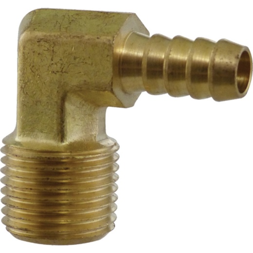 Brass Elbow Barb - 3/8 In. X 1/2 In. Mpt