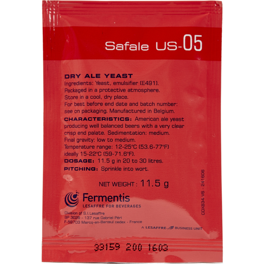Fermentis Safale US-05 American Ale Dry Beer Yeast