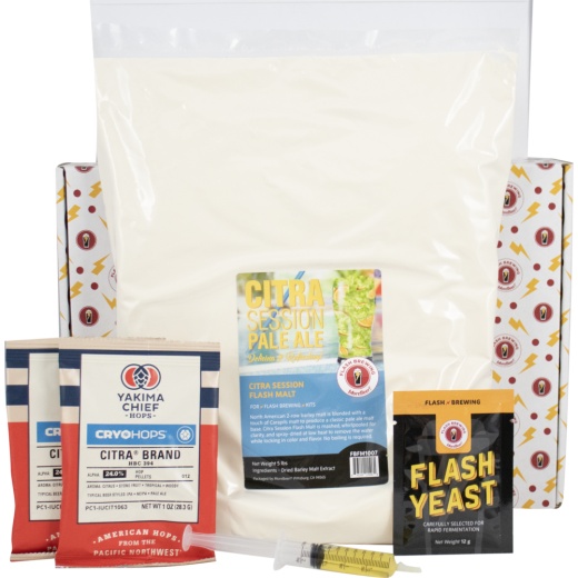 Flash Brewing™ Starter Kit | Includes Equipment Kit & 5 Gallon Beer Recipe Kit