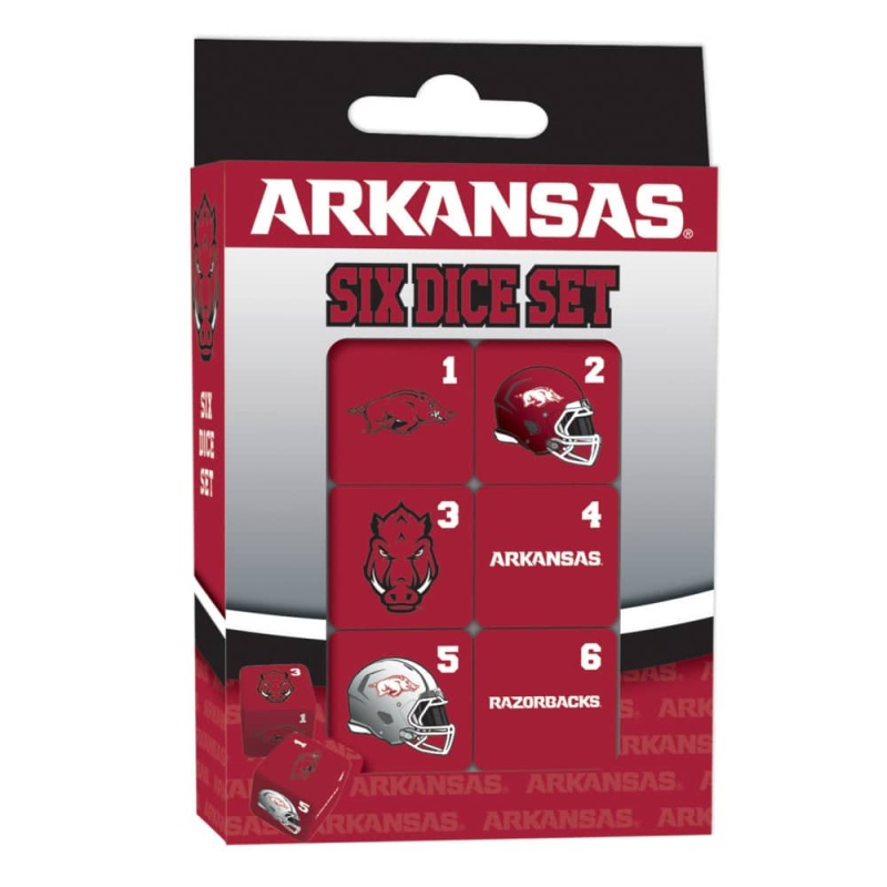 Arkansas Razorbacks Dice Set - 19Mm