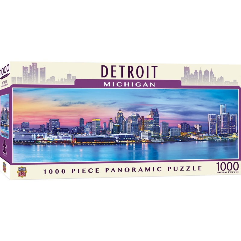 Detroit, Michigan 1000 Piece Panoramic Jigsaw Puzzle