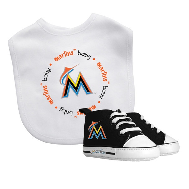 Miami Marlins Mlb Baby Fanatic 2 Piece Gift Set