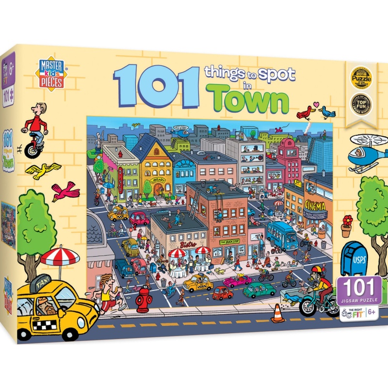 101 Things To Spot In Town - 101 Piece Jigsaw Puzzle