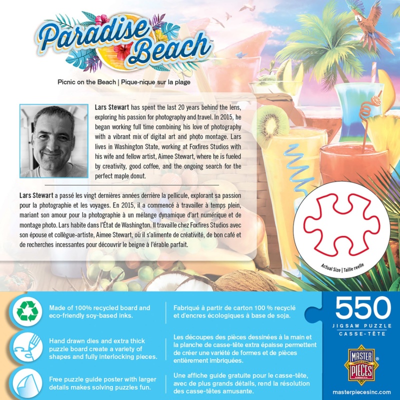 Paradise Beach - Picnic On The Beach 550 Piece Jigsaw Puzzle