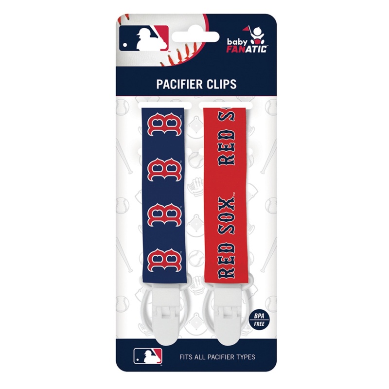 Boston Red Sox MLB Pacifier Clip 2-Pack