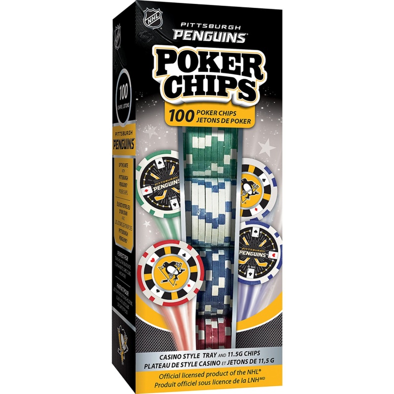 Pittsburgh Penguins 100 Piece Poker Chips