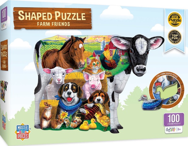 Farm Friends Shaped 100 Piece Kids Puzzle