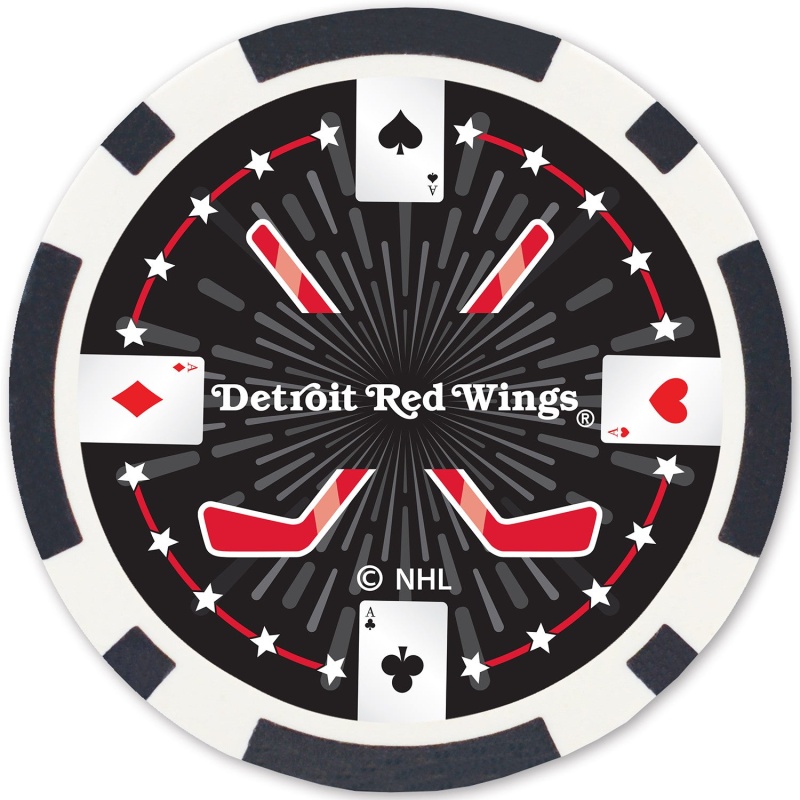 Detroit Red Wings 100 Piece Poker Chips