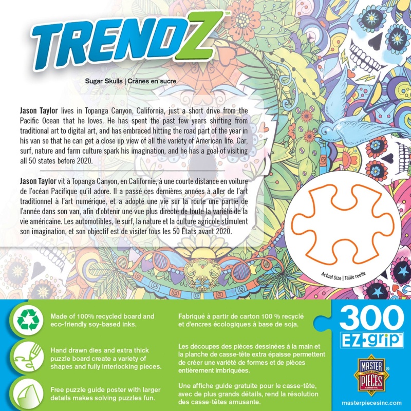 Trendz - Sugar Skulls 300 Piece Ez Grip Jigsaw Puzzle