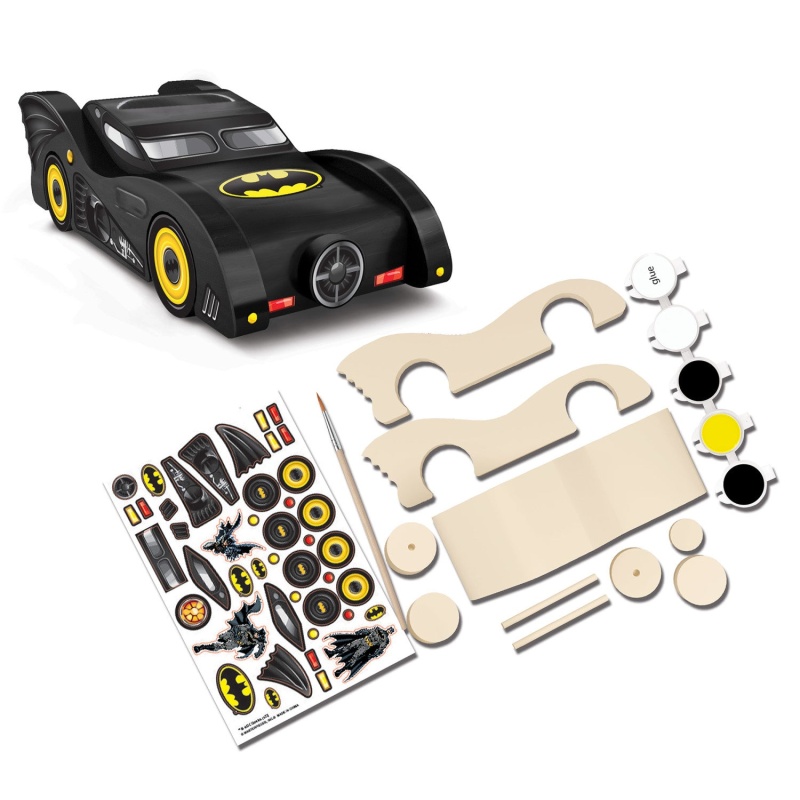 Batman - Mini Batmobile Wood Wood Craft & Paint Kit