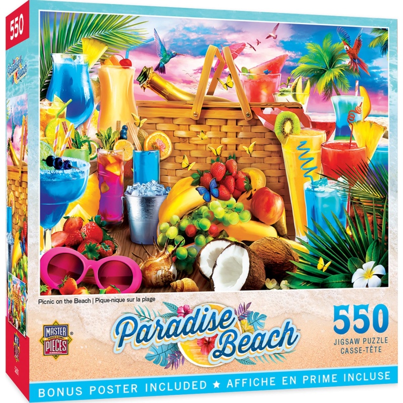 Paradise Beach - Picnic On The Beach 550 Piece Jigsaw Puzzle