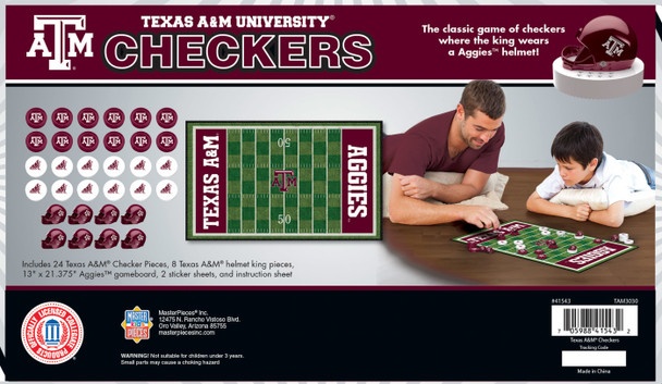Texas A&M Checkers Board Game