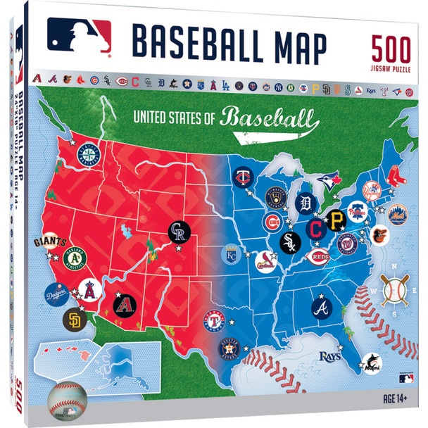 Mlb All Teams - 500 Piece League Map Puzzle