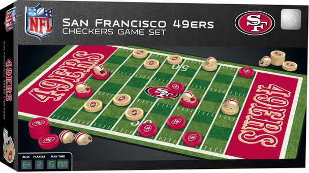Masterpieces Family Game - Nfl San Francisco 49Ers Checkers - Officially Licensed Board Game For Kids & Adults