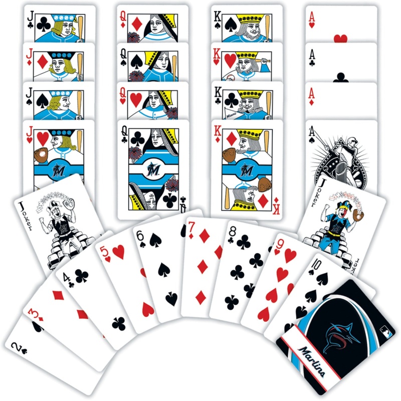 Miami Marlins Playing Cards - 54 Card Deck