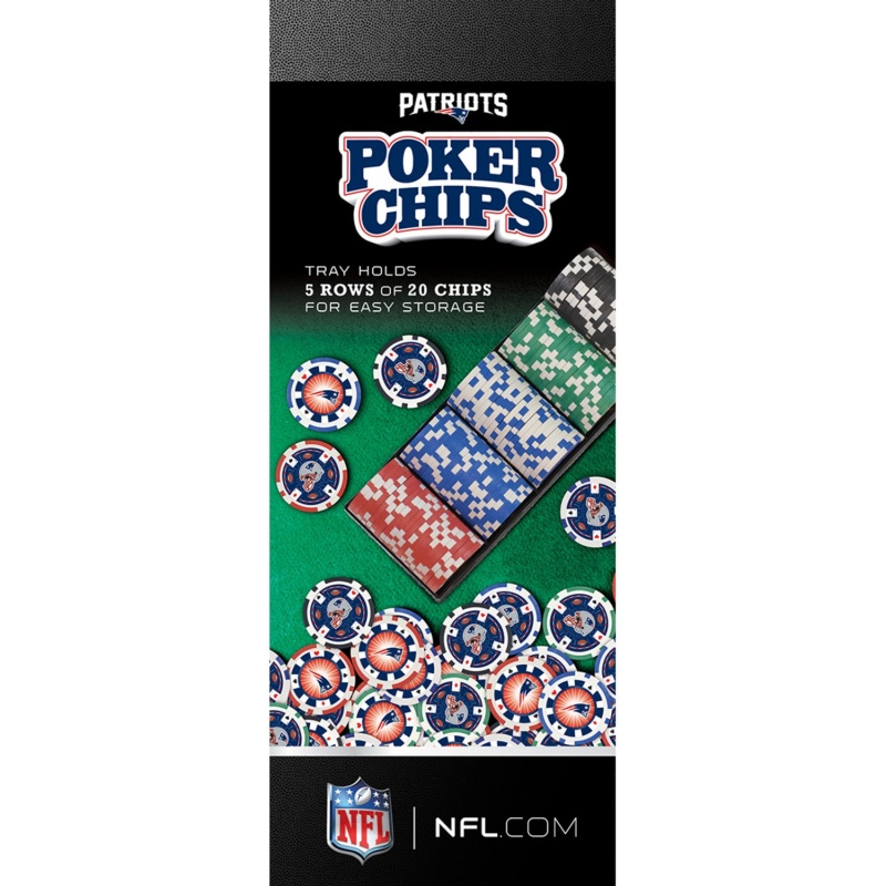 New England Patriots 100 Piece Poker Chips