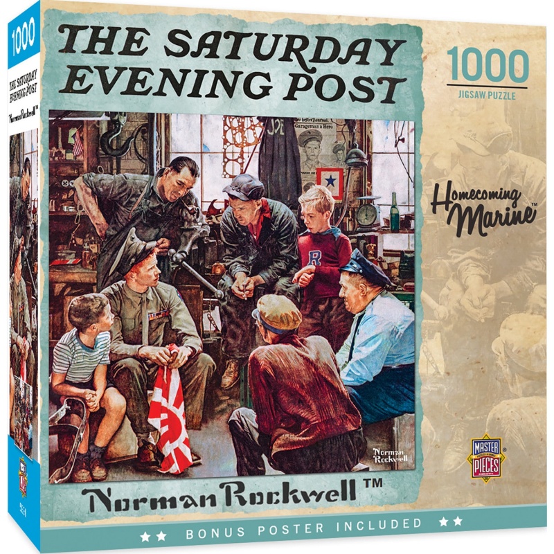 Saturday Evening Post - Homecoming Marine 1000 Piece Jigsaw Puzzle