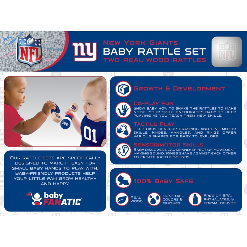 New York Giants - Baby Rattles 2-Pack
