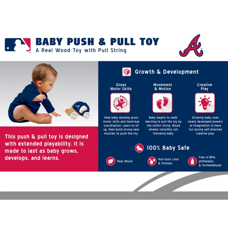 Atlanta Braves - Push & Pull Baby Toy