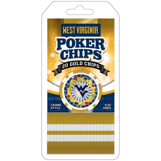 West Virginia Mountaineers 20 Piece Poker Chips