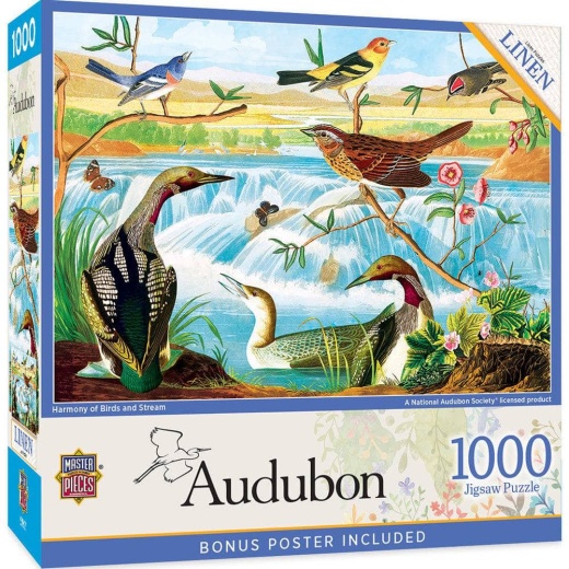 Audubon - Harmony Of Birds And Stream 1000 Piece Jigsaw Puzzle