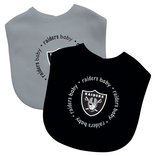 Las Vegas Raiders Baby Bibs 2-Pack - Black & Gray