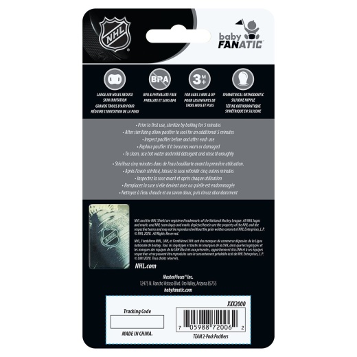 Dallas Stars Pacifier 2-Pack - Officially Licensed NHL Product