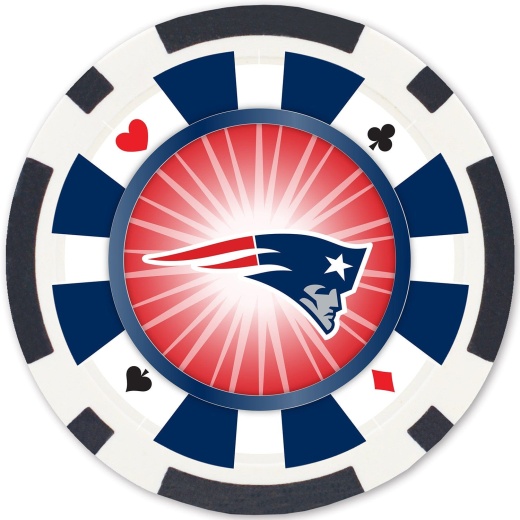 MasterPieces New England Patriots 100 Piece Poker Chips