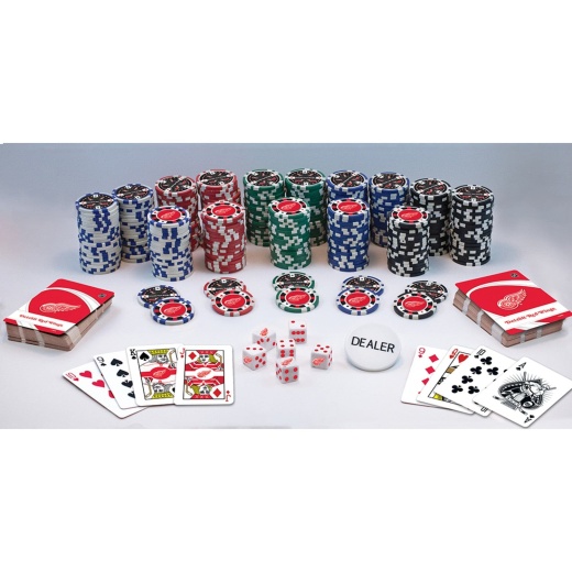 Detroit Red Wings 300 Piece Poker Set - Game Night Ready!