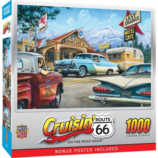 Cruisin' Route 66 - On The Road Again 1000 Piece Jigsaw Puzzle