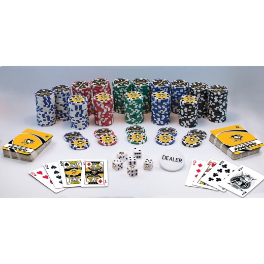 Pittsburgh Penguins 300 Piece Poker Set – Game Night Excellence