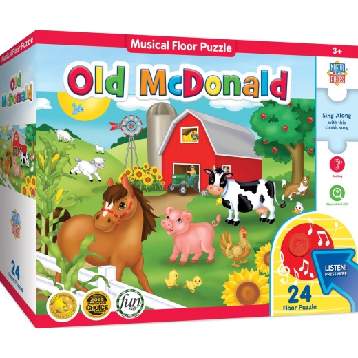 Old Mcdonald - 24 Piece Musical Floor Jigsaw Puzzle by Masterpieces