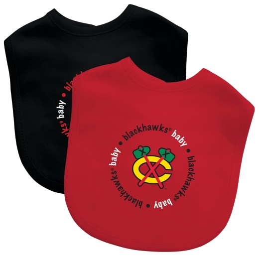 MasterPieces Chicago Blackhawks Baby Bibs 2-Pack - Red & Black