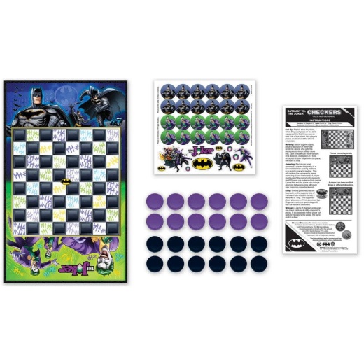 Batman Vs The Joker Checkers Board Game - Play, Compete, and Have Fun!