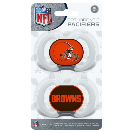 Cleveland Browns Pacifier 2-Pack - Officially Licensed NFL Baby Pacifiers