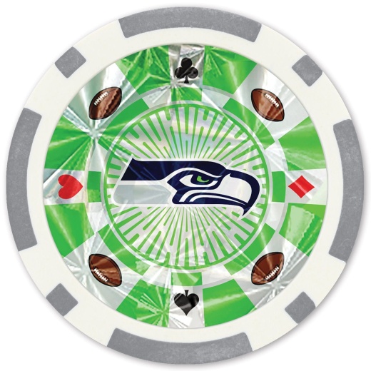 Seattle Seahawks 20 Piece Poker Chips - NFL Licensed Collector's Edition