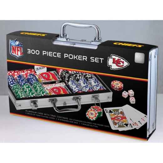Kansas City Chiefs 300 Piece Poker Set - Perfect for Game Night!