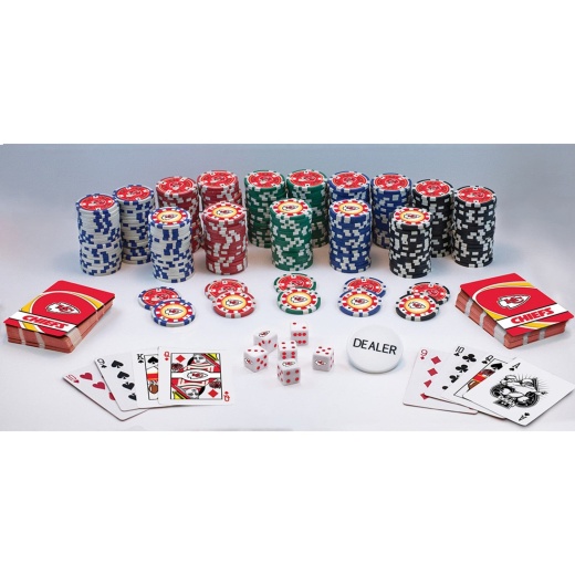 Kansas City Chiefs 300 Piece Poker Set - Perfect for Game Night!