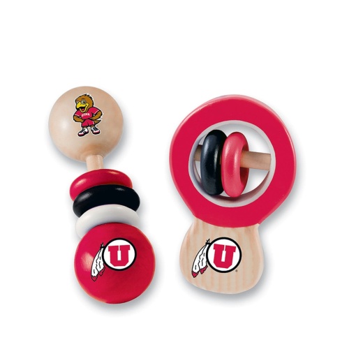 Masterpieces Utah Utes - Baby Rattles 2-Pack